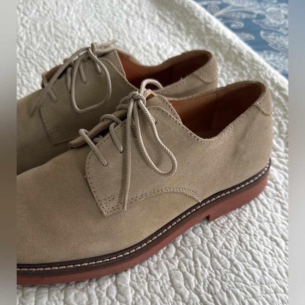 Men's Tan Suede Oxford Shoes US 8 - Picture 3 of 9
